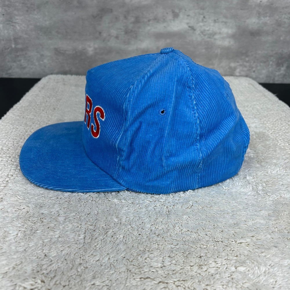 90s Vintage Houston Oilers Corduroy Snapback Hat OSFA Embroidered Starline NFL - Picture 3 of 7